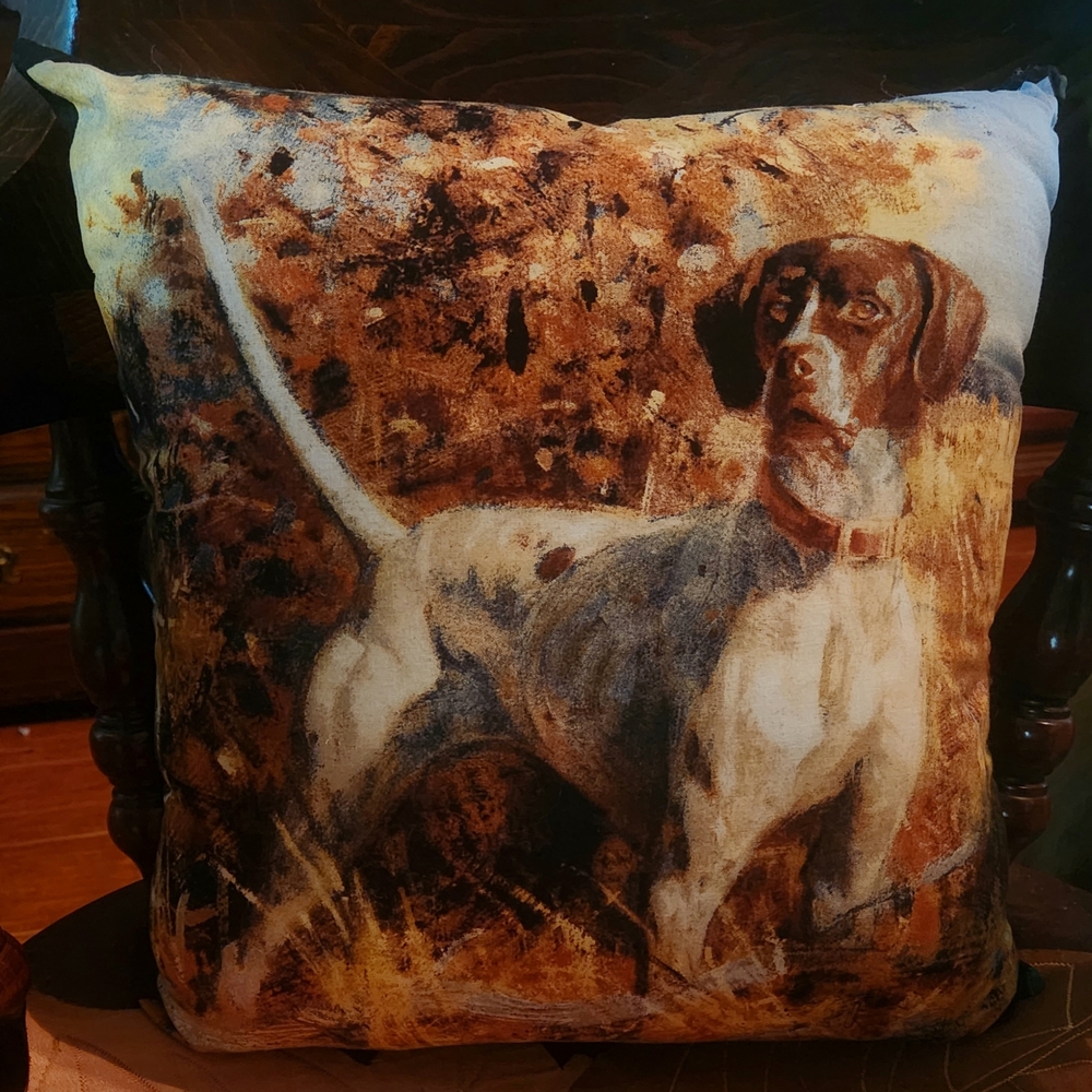 German Shorthaired Pointer Dog Print Decorative Pillow